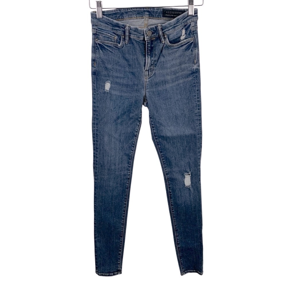 AllSaints Grace Distressed Skinny Jeans
